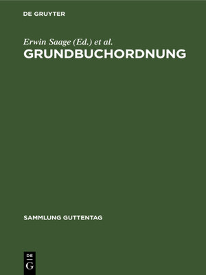 cover image of Grundbuchordnung